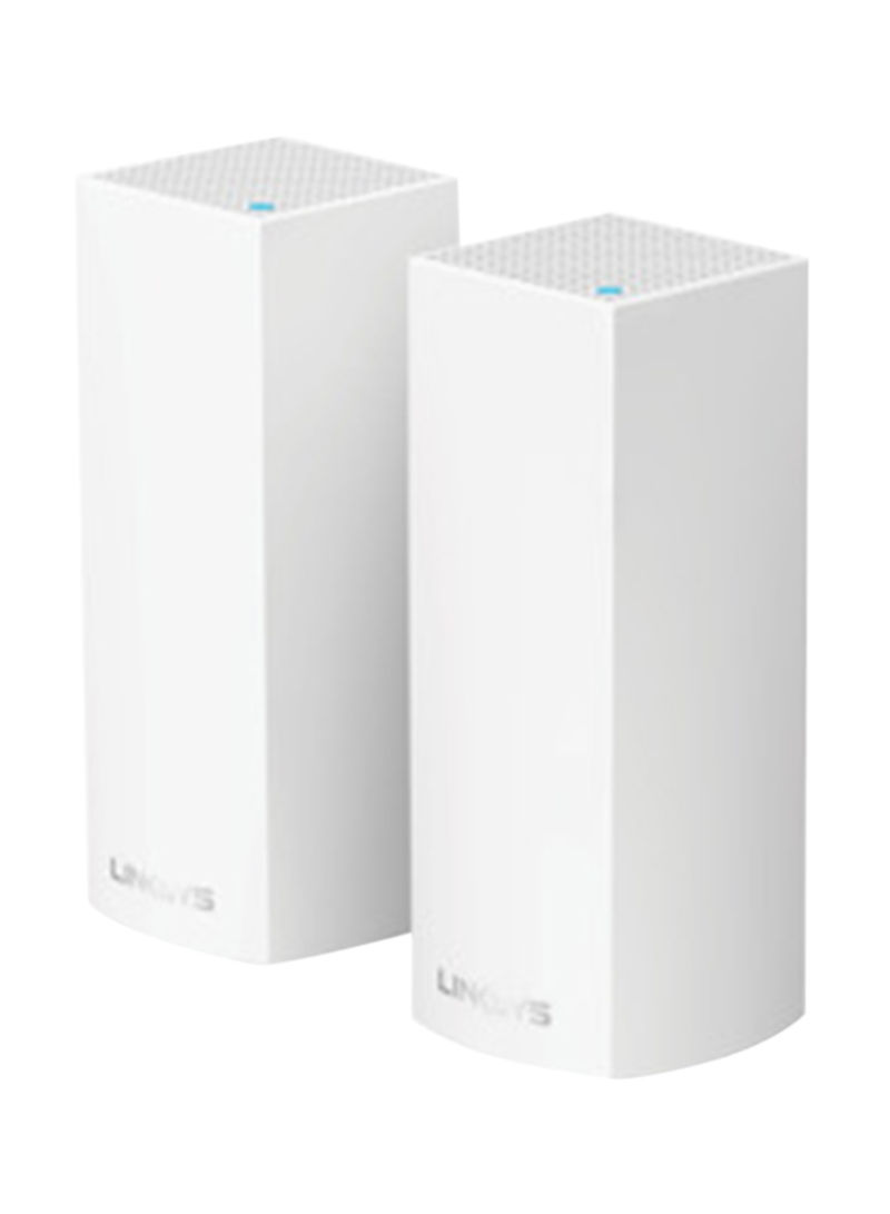 WHW0302 Pack Of 2 Velop Tri-Band Home Mesh WiFi System White