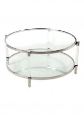 Darren Coffee Table Clear/Silver 95x48x95centimeter