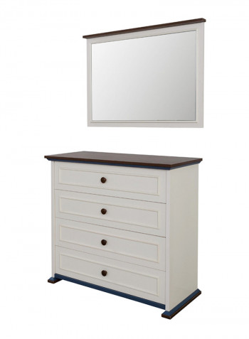 Marine Dresser With Mirror White