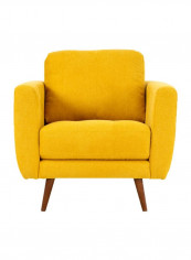 Single Seater Liverpool Armchair Yellow/Brown 90x92x70cm