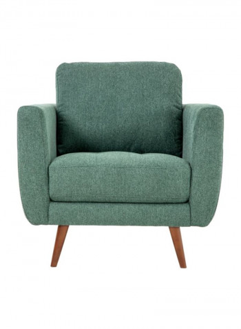 Single Seater Liverpool Armchair Green/Brown 90x92x70cm