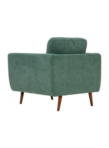 Single Seater Liverpool Armchair Green/Brown 90x92x70cm