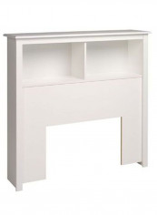 Winslow Twin Bookcase Headboard Single Bed With Mattress White 90 x 200centimeter