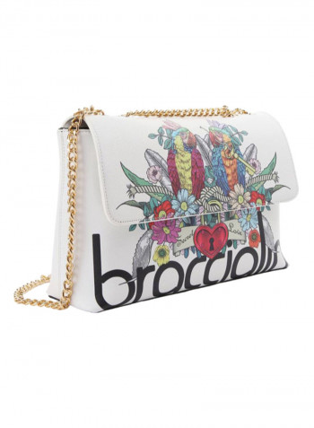 Bird Flower Printed Britney Crossbody Bag Multicolour