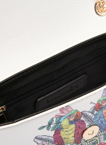 Bird Flower Printed Britney Crossbody Bag Multicolour