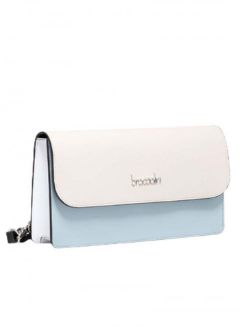 Michelle Logo Detail Crossbody Bag Blue/White/Black
