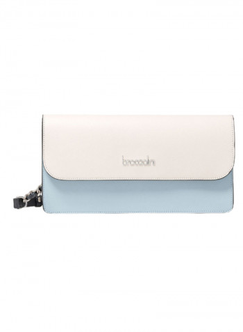Michelle Logo Detail Crossbody Bag White/Blue/Black