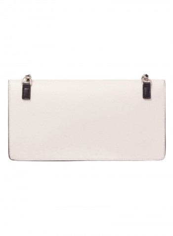 Michelle Logo Detail Crossbody Bag White/Blue/Black