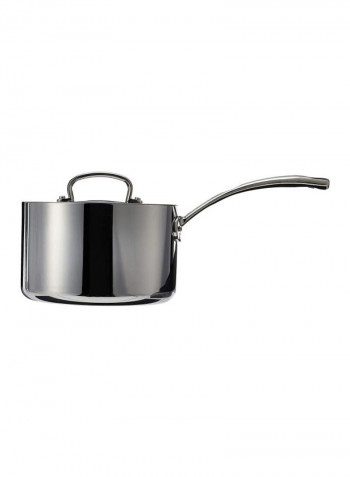 Saucepot With Cover Silver 8.8x15.5x6.8inch