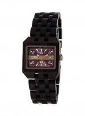 Men's Rectangular Wood Analog Analog Watch-B5100D