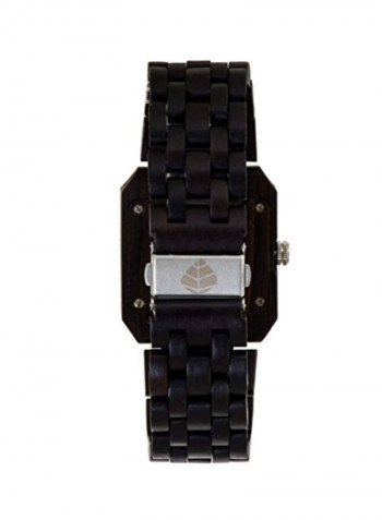 Men's Rectangular Wood Analog Analog Watch-B5100D
