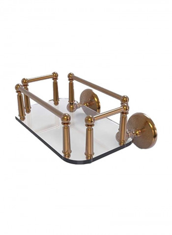 Brass Towel Holder Clear/Gold 10.25x8x5.25inch