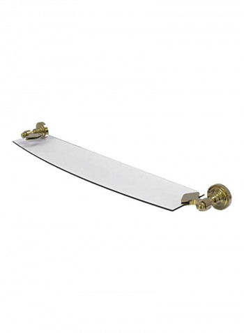 Dottingham Collection Glass Shelf Clear/Gold 24inch