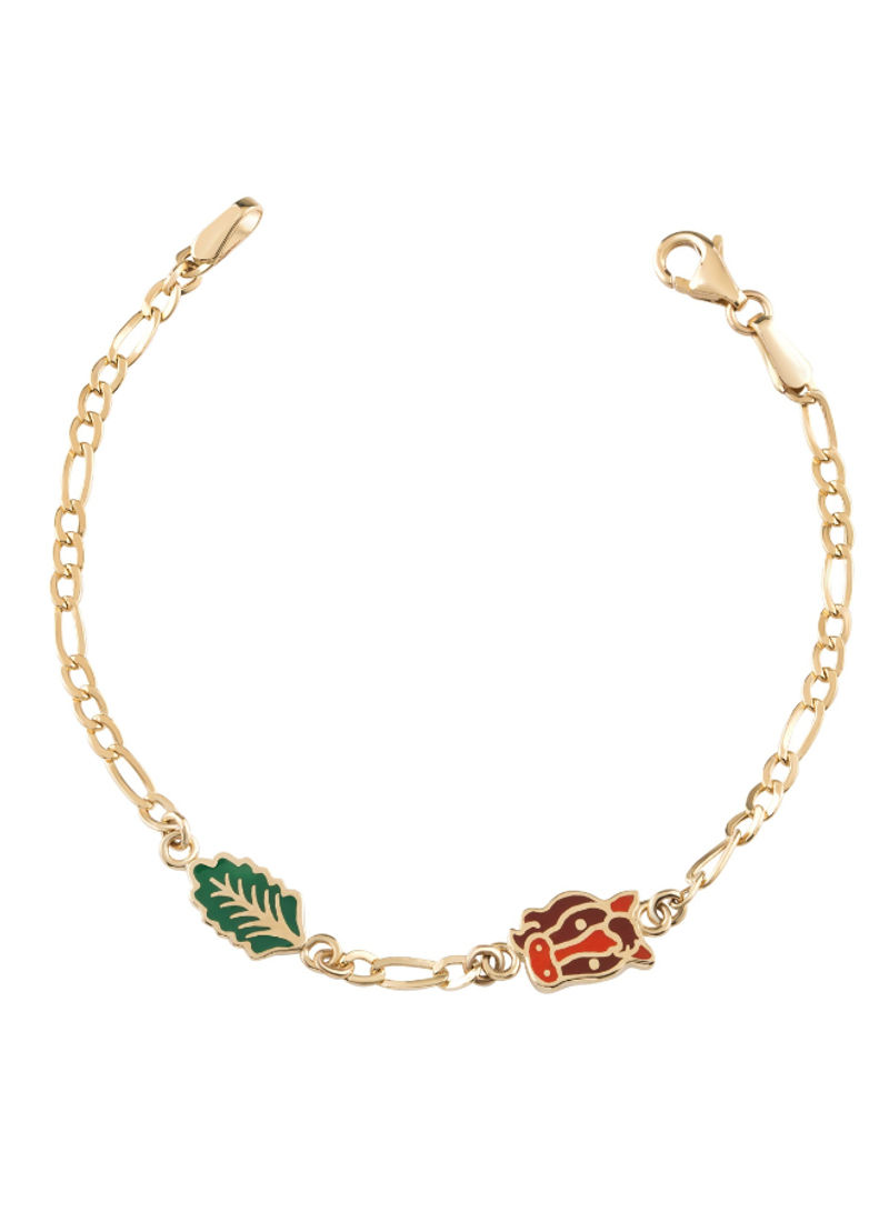 18K Gold Horse Chain Bracelet