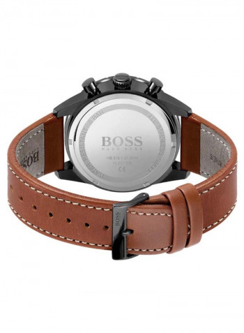 Men's Pilot Edition Chrono Water Resistance Leather Analog Watch 1513851