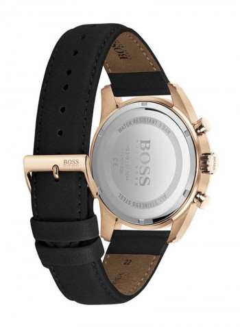 Men's Skymaster Water Resistance Leather Analog Watch 1513783