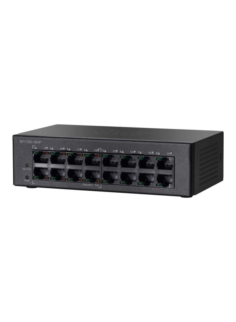 16-Port Ethernet Switch Black