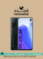 Renewed - Mi 10T Dual Sim Cosmic Black 8GB RAM 128GB 5G