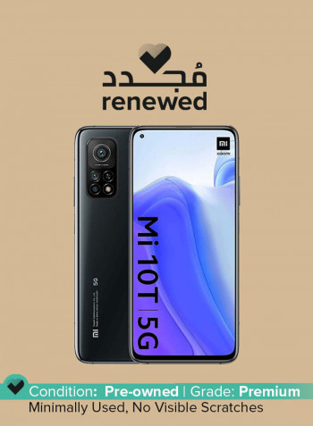 Renewed - Mi 10T Dual Sim Cosmic Black 8GB RAM 128GB 5G