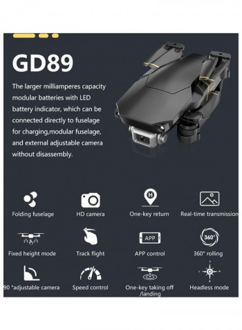 1080P HD Camera Long Flight With 3 Batteries 19 x 7.2 x 16.8cm
