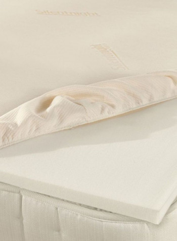 Memory Foam Mattress Topper Foam White 180x200x3centimeter