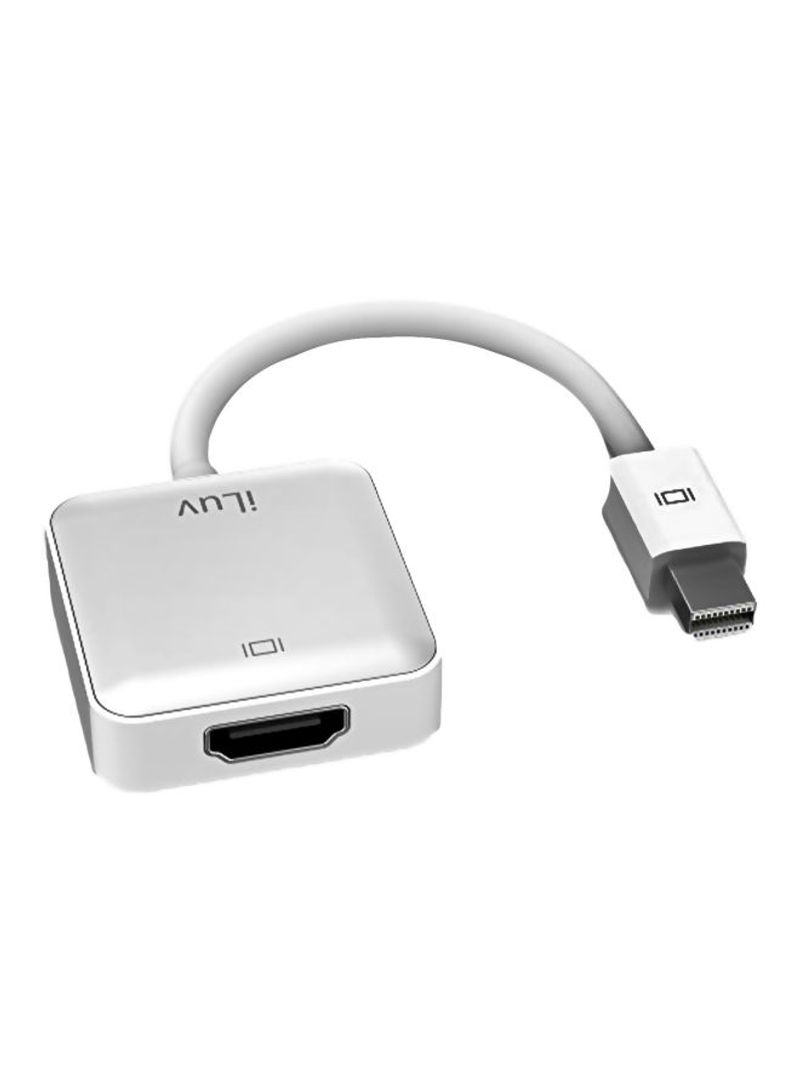 Mini Display Port Thunderbolt To HDMI Adapter White