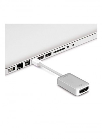 Mini Display Port Thunderbolt To HDMI Adapter White