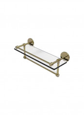 Glass Bathroom Shelf Clear/Gold 16inch