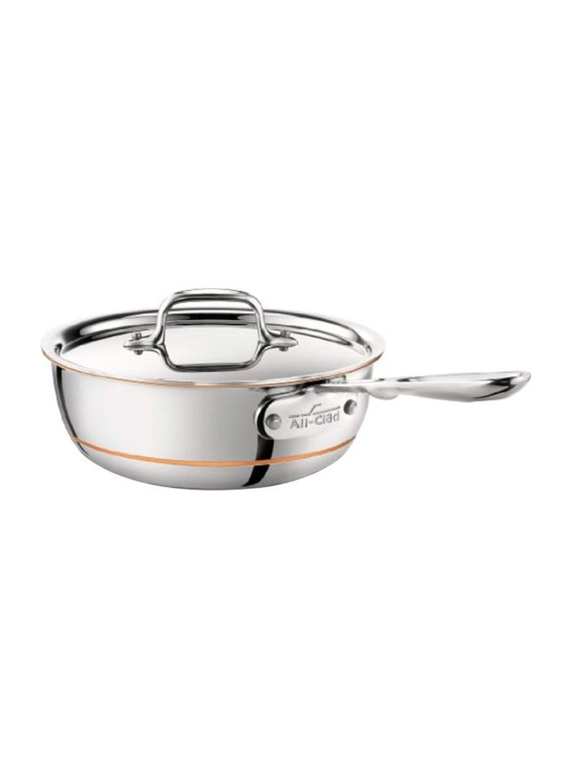 Stainless Steel Saucepan Silver 15.2x9x4.4inch