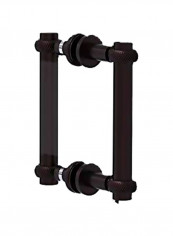 Back Dotted Accent Shower Door Pull Matte Black 8inch