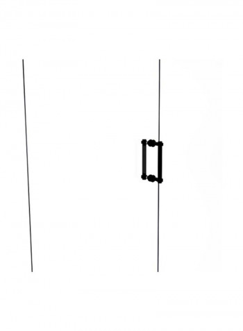 Back Dotted Accent Shower Door Pull Matte Black 8inch