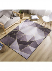 Geometry Pattern Living Room Carpet Grey/Black 200x300centimeter
