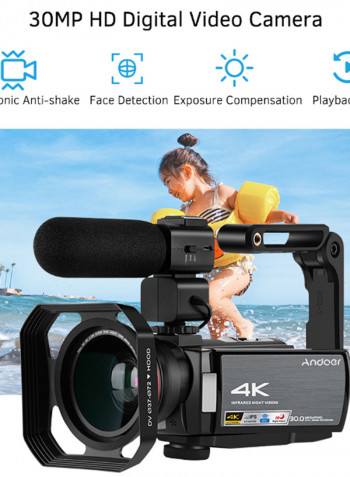 Wi-Fi 4K Digital Video Camera Camcorder