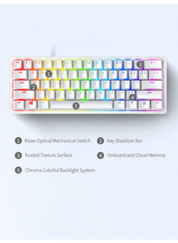 Huntsman 61 Keys Wired Keyboard 29.3x10.3x3.7cm Silver