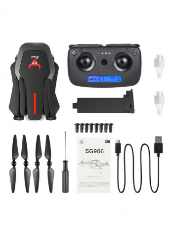 SG906 GPS Brushless 4K Drone with Camera 5G Wifi FPV Foldable Optical Flow Positioning Altitude Hold RC Quadcopter Black 28*10*24.5cm