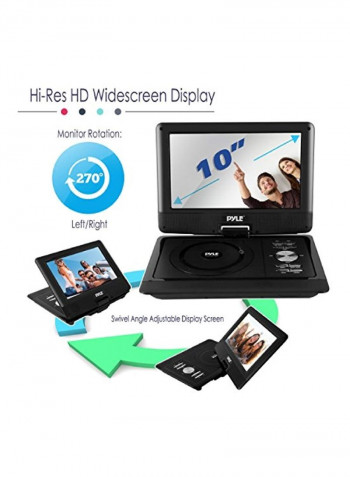 Portable DVD And CD Player PDV101BK Black