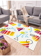 Simple Print Anti-Skidding Living Room Carpet Multicolour 180x280centimeter