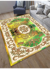 Elegant Floral Print Anti-Skidding Living Room Carpet Multicolour 180x280centimeter