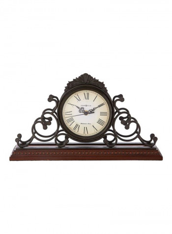 Adelaide Mantel Clock Brown/Black 4x15.5x9inch
