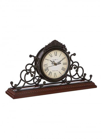 Adelaide Mantel Clock Brown/Black 4x15.5x9inch