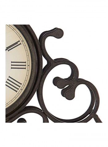 Adelaide Mantel Clock Brown/Black 4x15.5x9inch