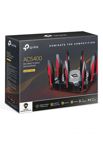 Archer C5400X MU-MIMO Tri-Band Gaming Router AC5400 Black/Red