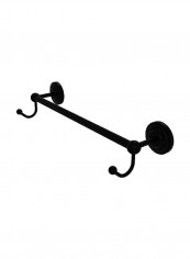 Prestige Que New Collection Integrated Hooks Towel Bar Black 36inch