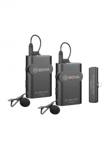 WM4 Pro-K2 Dual-Channel Digital Wireless Microphone LU-D8611 Black