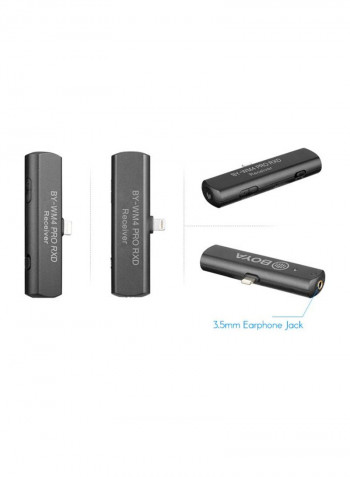 WM4 Pro-K2 Dual-Channel Digital Wireless Microphone LU-D8611 Black