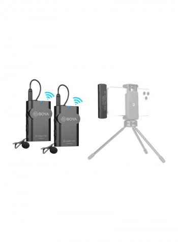 WM4 Pro-K2 Dual-Channel Digital Wireless Microphone LU-D8611 Black