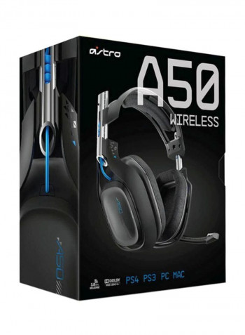 Gaming A50 Wireless Headset For Ps4 Black