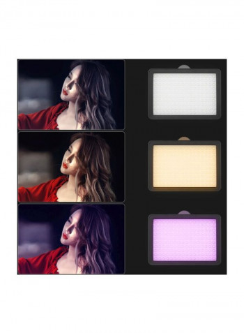 16-Piece LED Video Light Kit Black/Pink/White