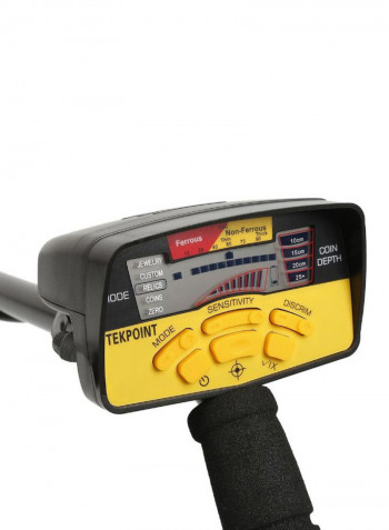 Portable High Sensitivity Underground Metal Detector With LCD Display Black