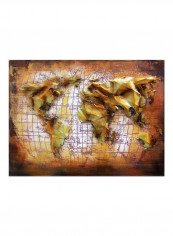 Decorative 3D Wall Painting Brown/White/Black 91x122centimeter